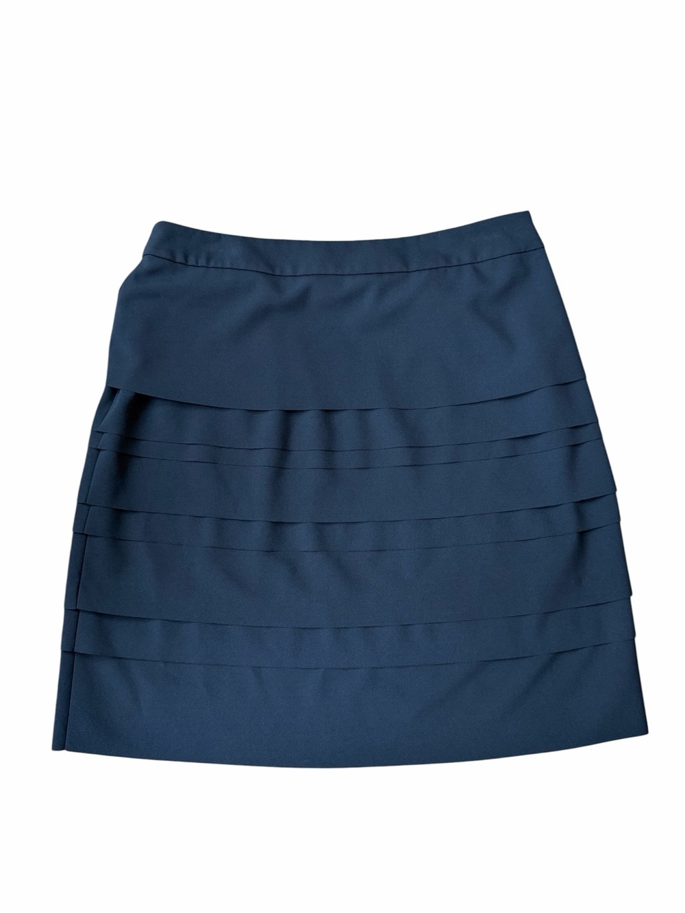 Max & Co Navy Tiered A-Line Skirt Formal Suiting Work Size 8